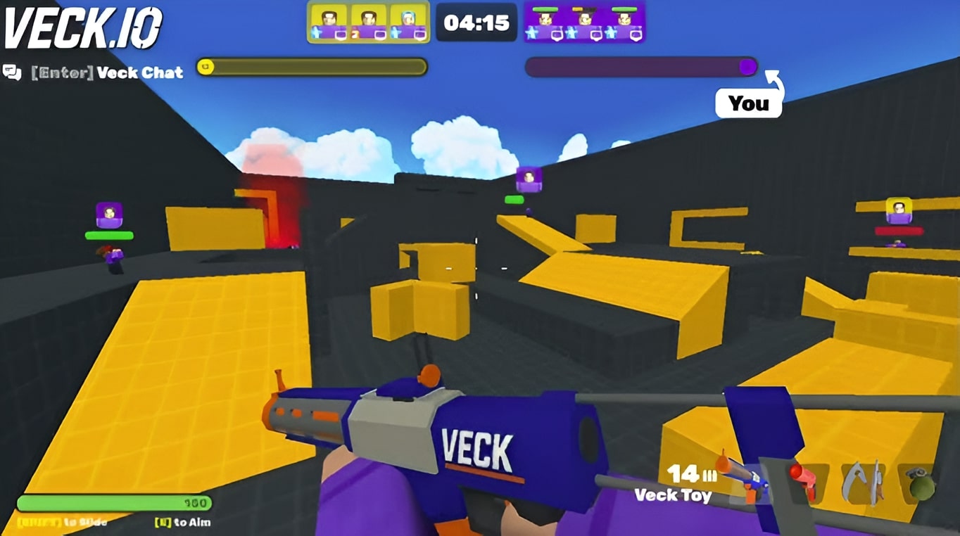 Join your teammates and fight for victory in Veck.io at Smash-Kart.com!